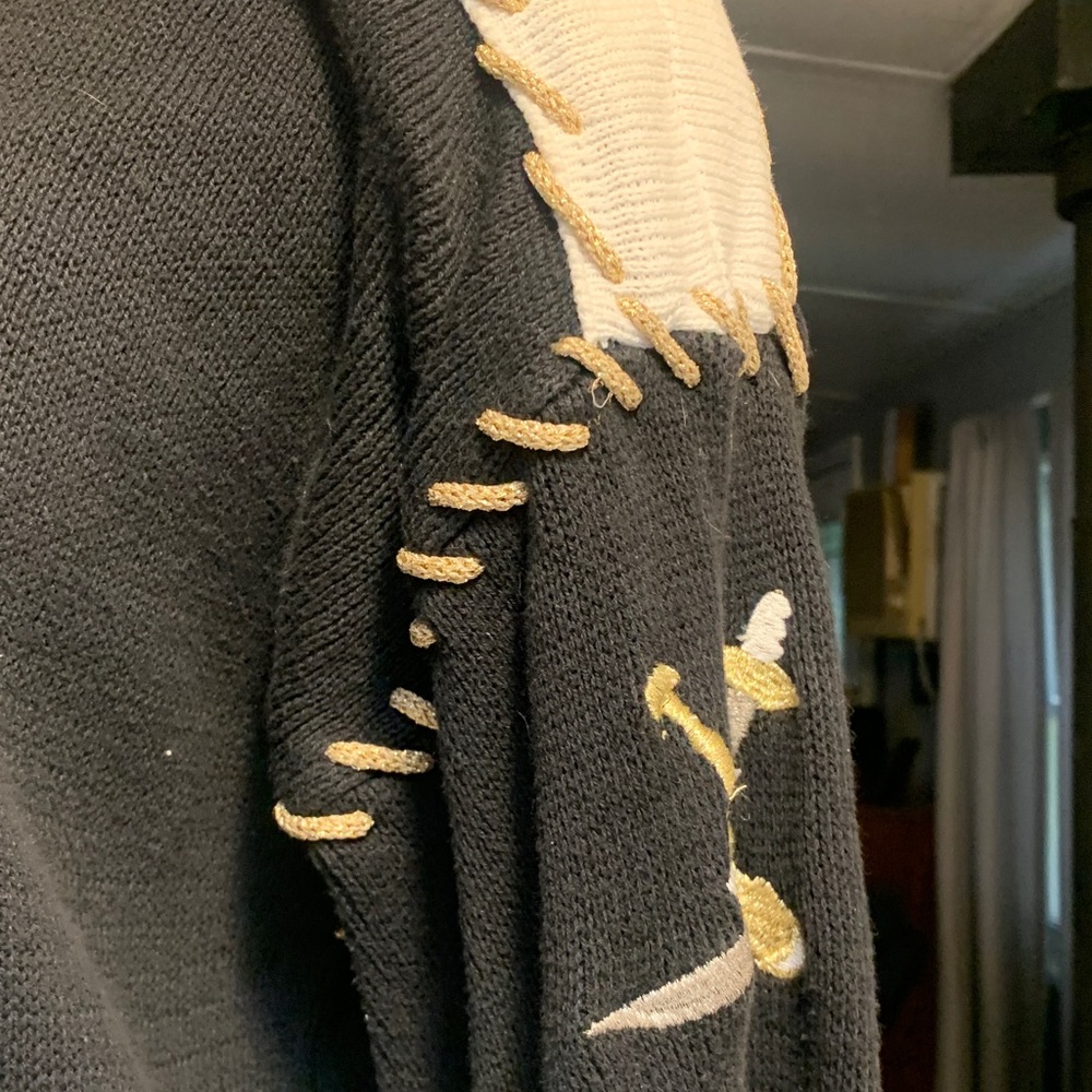 Sandylo Vintage  Nautical Sweater with Embellised Ship Design - Picture 6 of 11